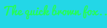 Image with Font Color 24FC58 and Background Color 23D7E7